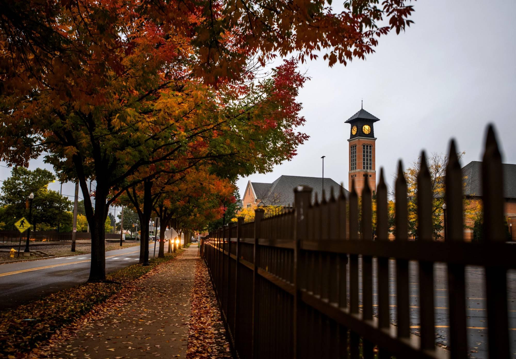 PEW Campus on a rainy day